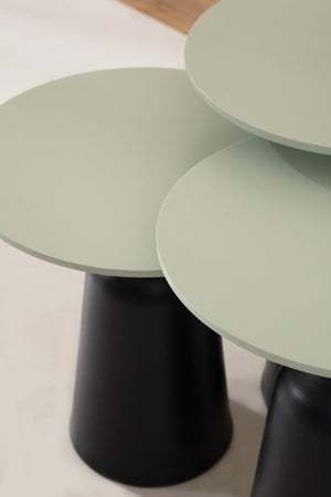 Set 3 tavolini a incastro Minty – Verde