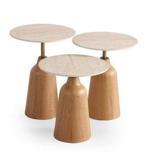 Set 3 tavolini a incastro Pera – Ceramica