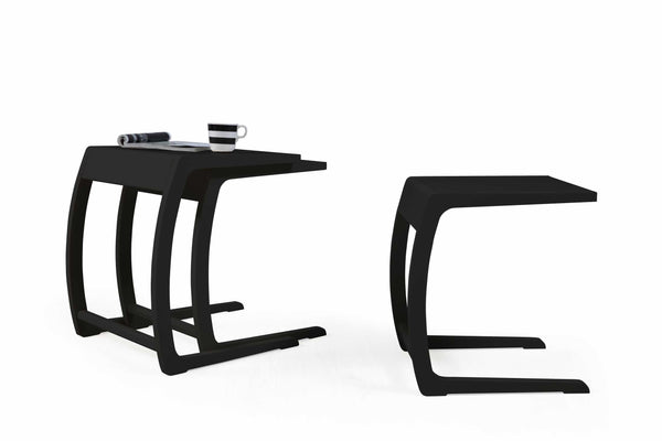 Set 3 tavolini a incastro Prada – Nero