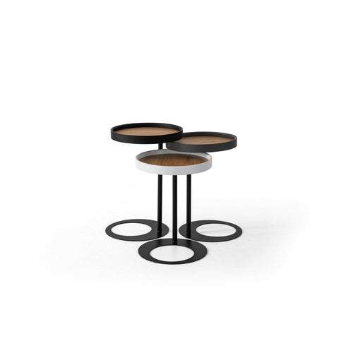 Set 3 tavolini a incastro Ren – Rovere