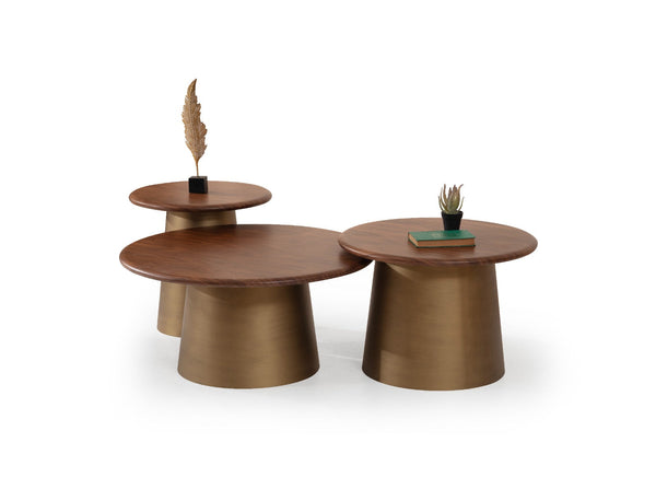 Set tavolini da salotto Tola – Ottone