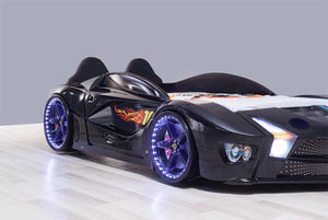 Luxuriöses Premium-Autobett mit LED-Beleuchtung und Lautsprechern, 90 x 190 cm