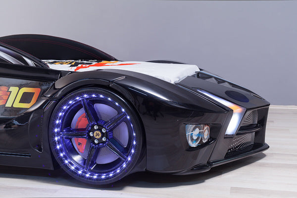 Luxuriöses Premium-Autobett mit LED-Beleuchtung und Lautsprechern, 90 x 190 cm