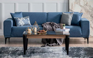 Divano Stil 3 Posti Blu