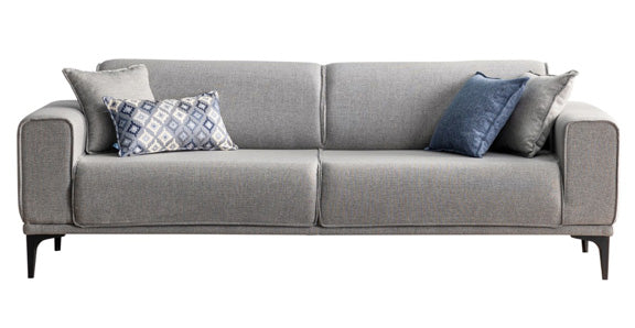 Divano Stil 3 Posti Grigio Chiaro