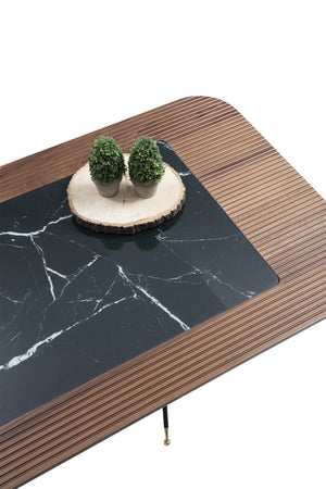 Tavolino da salotto Diamond – Noce e nero