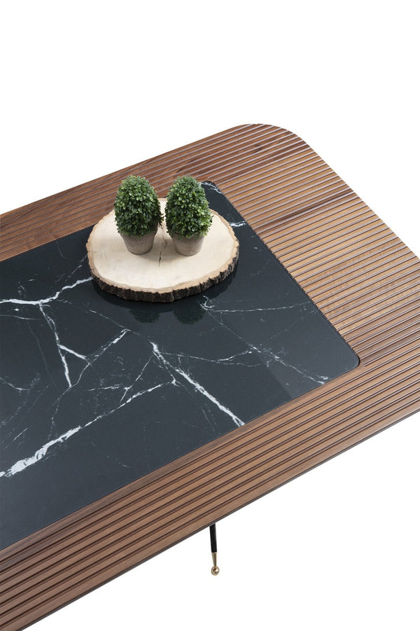Tavolino da salotto Diamond – Noce e nero