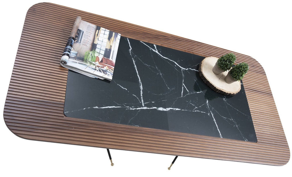 Tavolino da salotto Diamond – Noce e nero