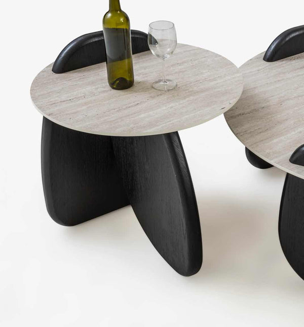 Tavolino laterale Markiz – Travertino scuro