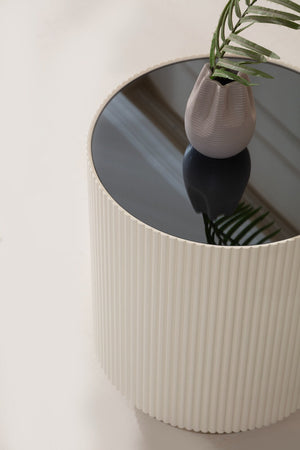 Tavolino laterale Olivia – Bianco