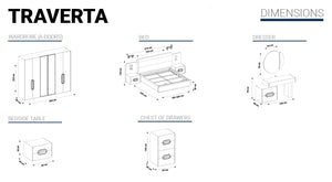 Traverta Set Camera da Letto (160/180 cm)