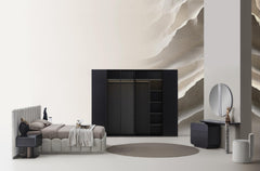 Maybach Black Oak Bedroom Set