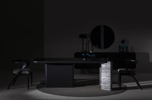 Maybach Esszimmergarnitur aus schwarzer Eiche