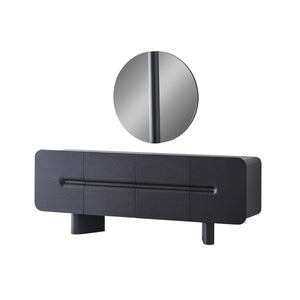 Maybach Esszimmergarnitur aus schwarzer Eiche