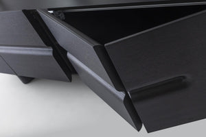 Maybach Esszimmergarnitur aus schwarzer Eiche