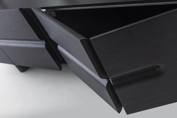 Maybach Esszimmergarnitur aus schwarzer Eiche