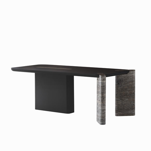 Maybach Esszimmergarnitur aus schwarzer Eiche