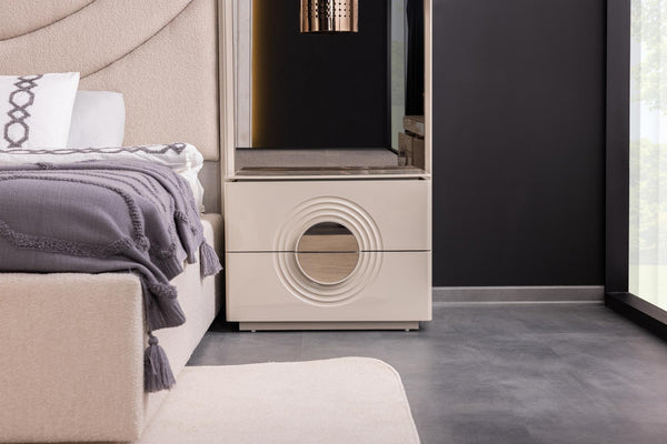 Set Camera Da Letto Panamera: Armadio 6 Ante, Comò, Comodini, Letti 160/180 Cm, Design Elegante e Spazioso