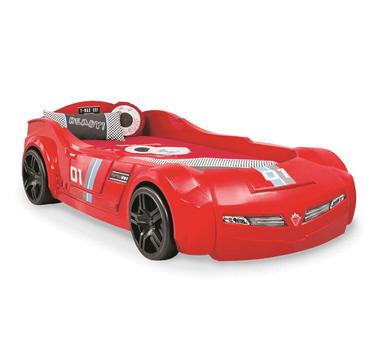 Turbo Max Auto letto macchina per bambini (Rosso) (90x195 Cm)