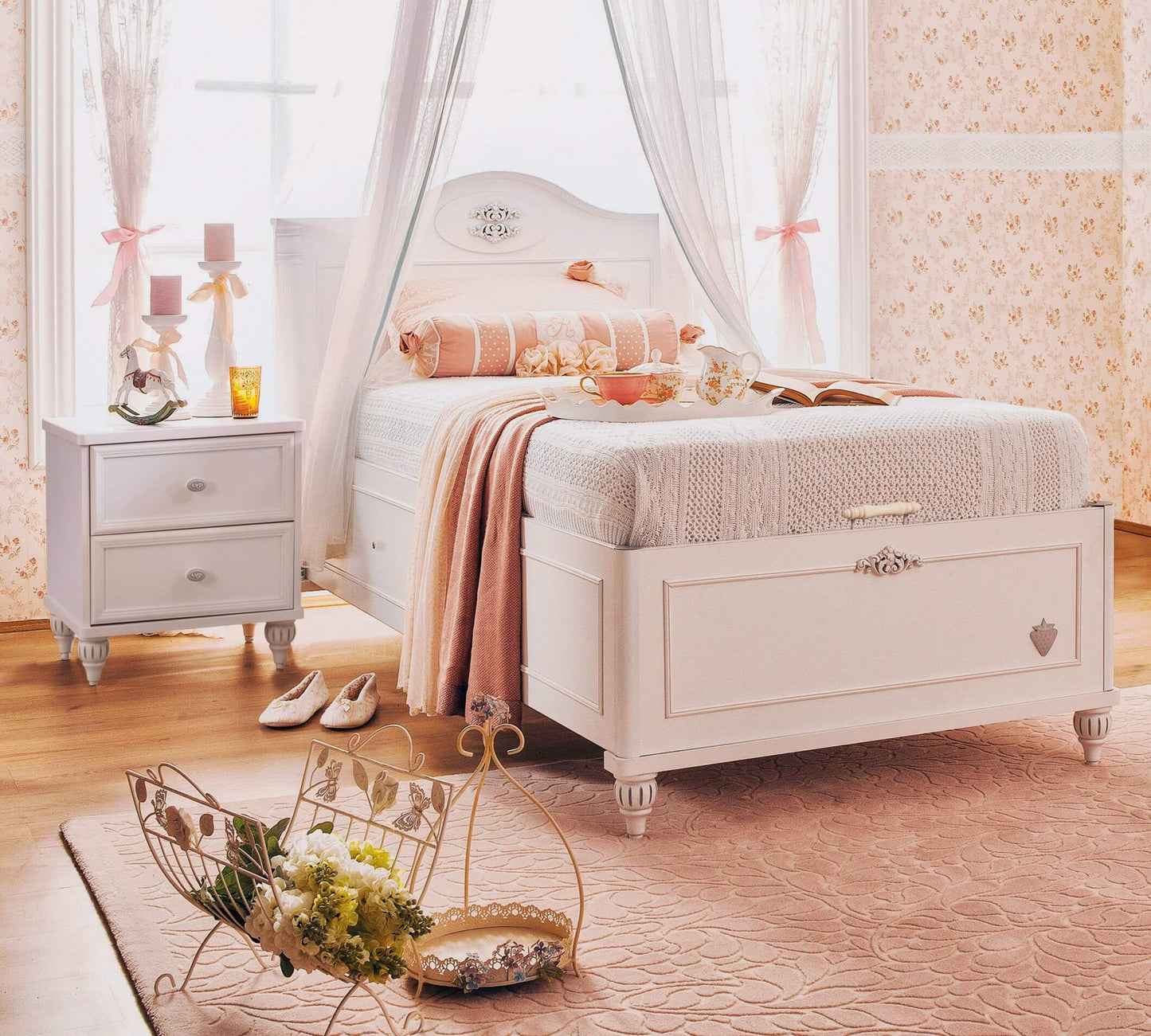Letto Romantic Contenitore (100x200 Cm)