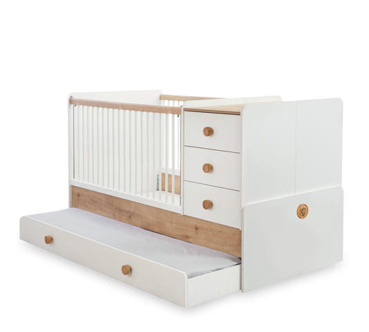 Lettino Trasformabile Natura Baby con letto per genitori