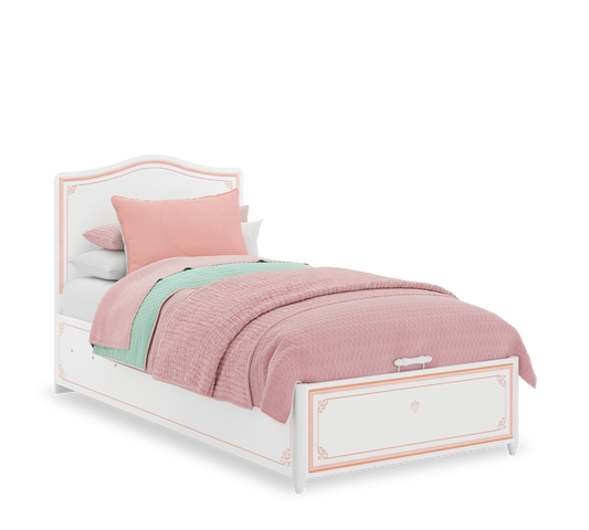 Letto Selena Rosa Con Base (100x200 Cm)