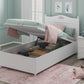 Letto Rustico Bianco Con Rete (100x200 Cm)