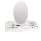 Specchio da comò bianco rustico