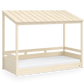 Letto Montessori Natural Con Tetto In Legno