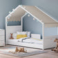 Letto sul tetto laterale Bianco Montessori