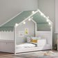 Letto sul tetto laterale Bianco Montessori
