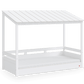 Letto Bianco Montessori Con Tetto In Legno