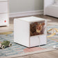 Scatola dei giocattoli/puff bianco Montessori