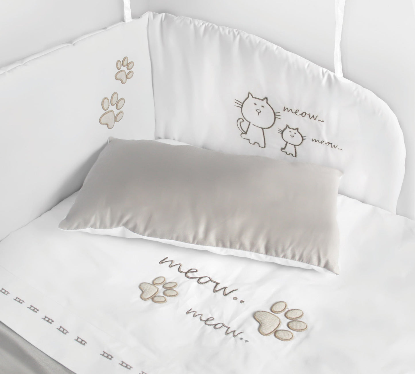 Set biancheria da letto per lettino da comodino Cat Boy