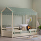 Tenda da letto a tetto piano Montessori (verde)