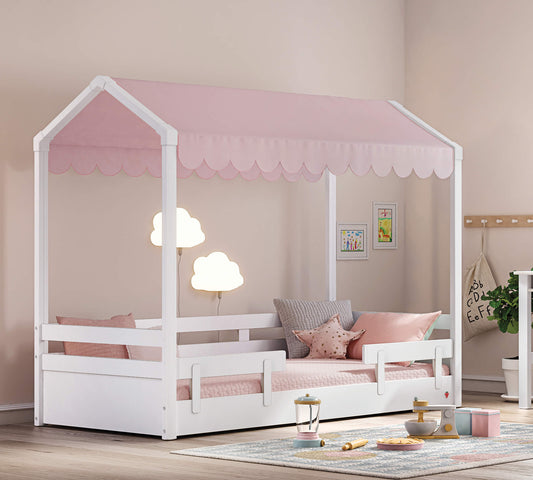 Tenda da letto a tetto piano Montessori (rosa)
