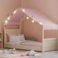 Tenda da tetto laterale Montessori (rosa)