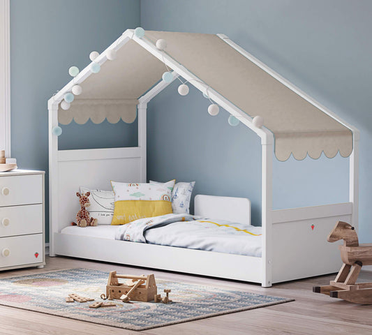 Tenda da tetto laterale Montessori (crema)